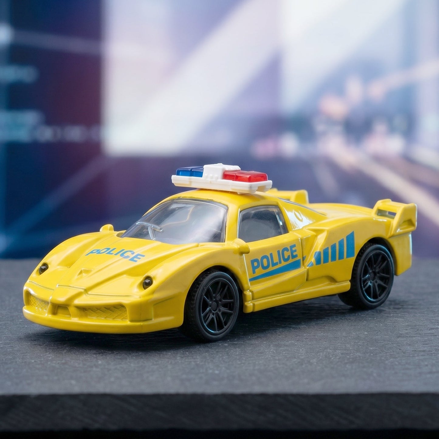 Police Design Mini Toy Car Pull-Back Friction Racing Car for Kids (1 Pc)
