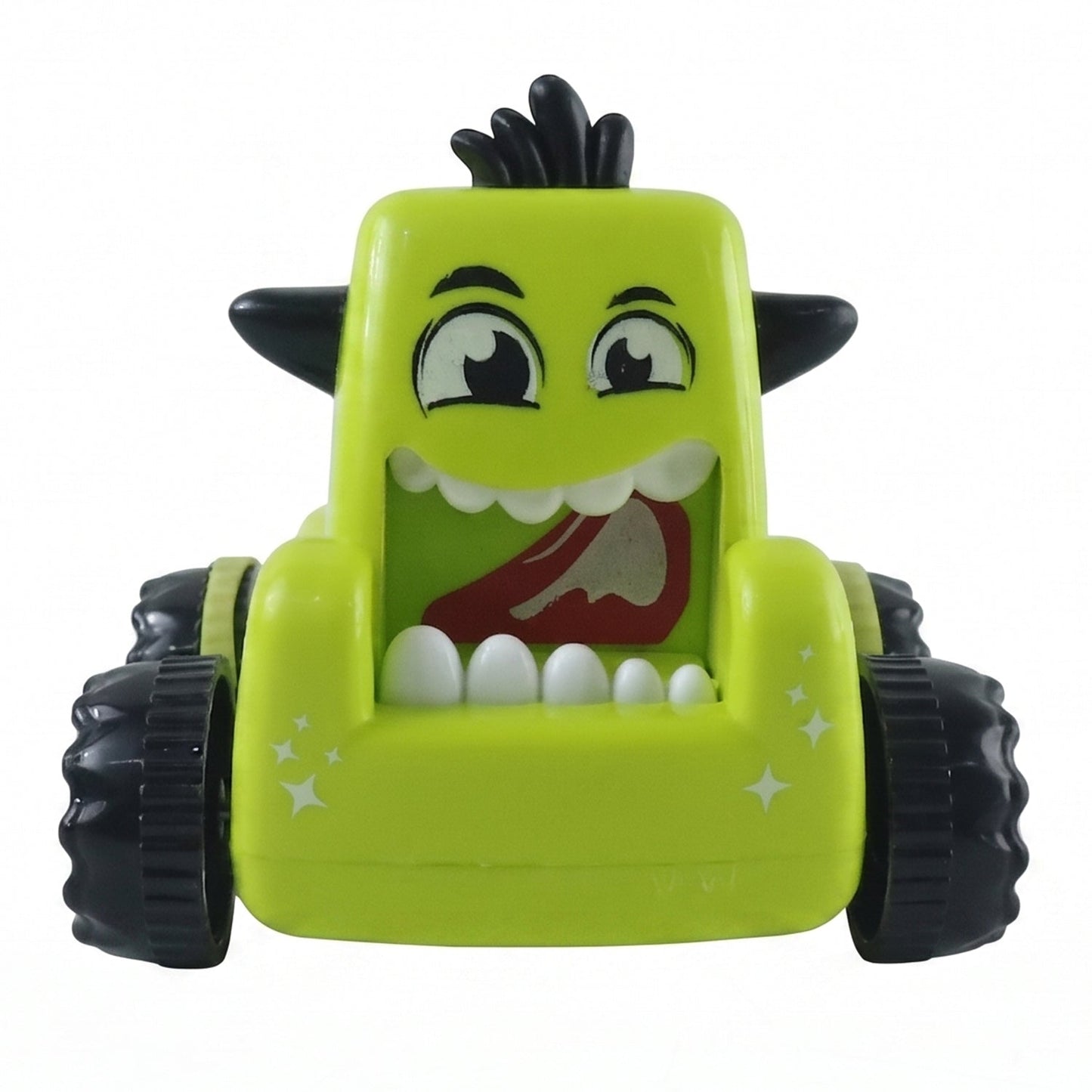Cartoon Monster Push Back Car Toy Friction Mini Racing Car for Kids (1 Pc)