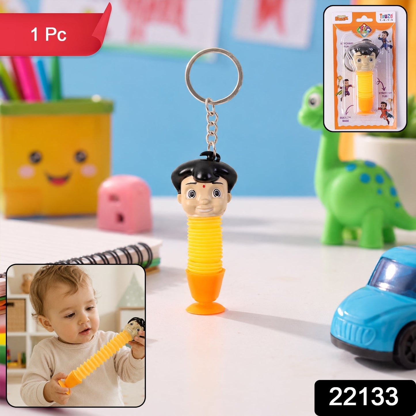 Pop Tube Stretch Cartoon Toy Fun Sensory Fidget Pop Tubes for Kids (1 Pc)