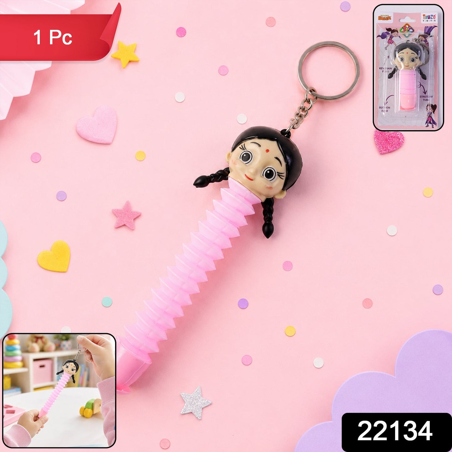 Pop Tube Stretch Cartoon Toy Fun Sensory Fidget Pop Tubes for Kids (1 Pc)
