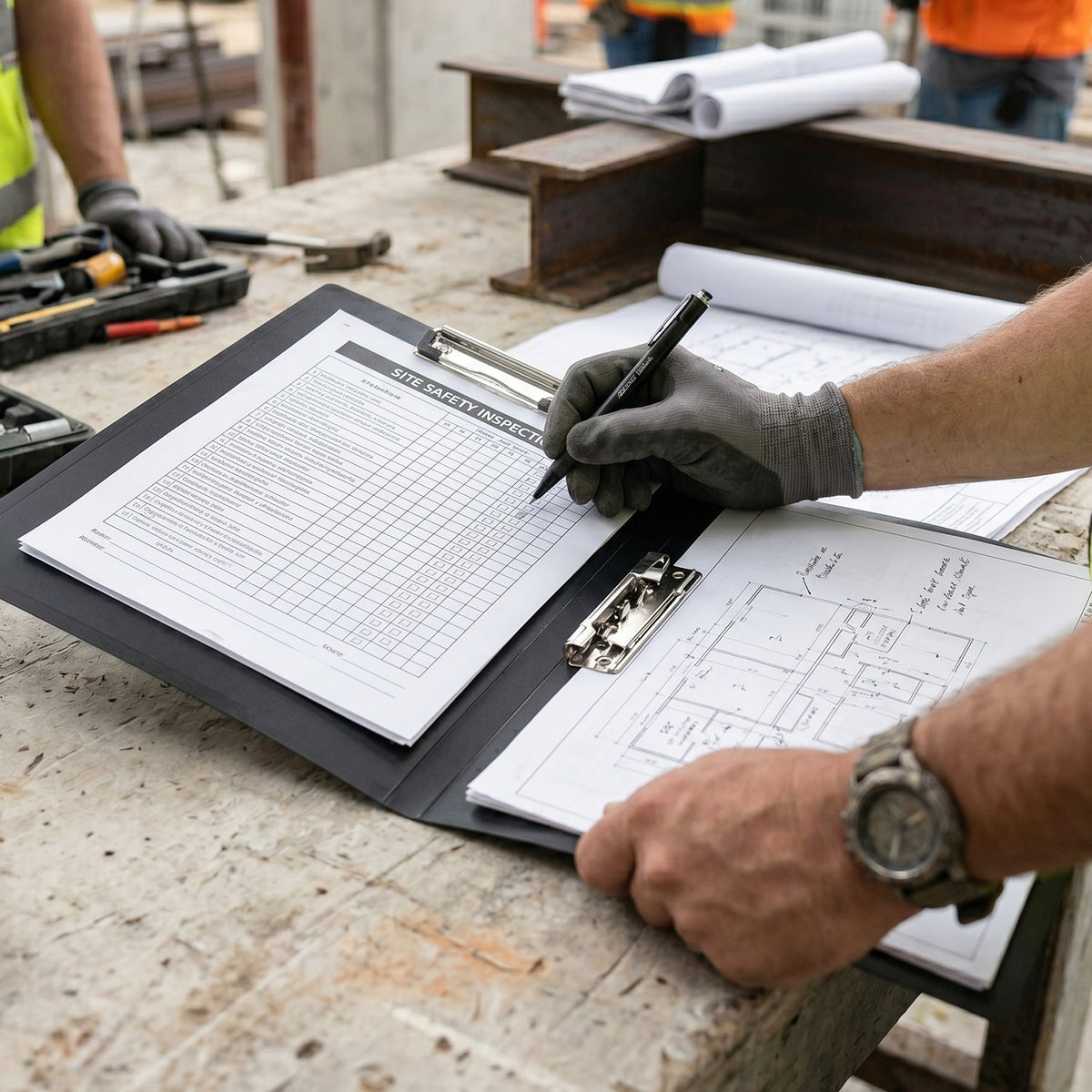 Office-ready black document organizer for reports and notes