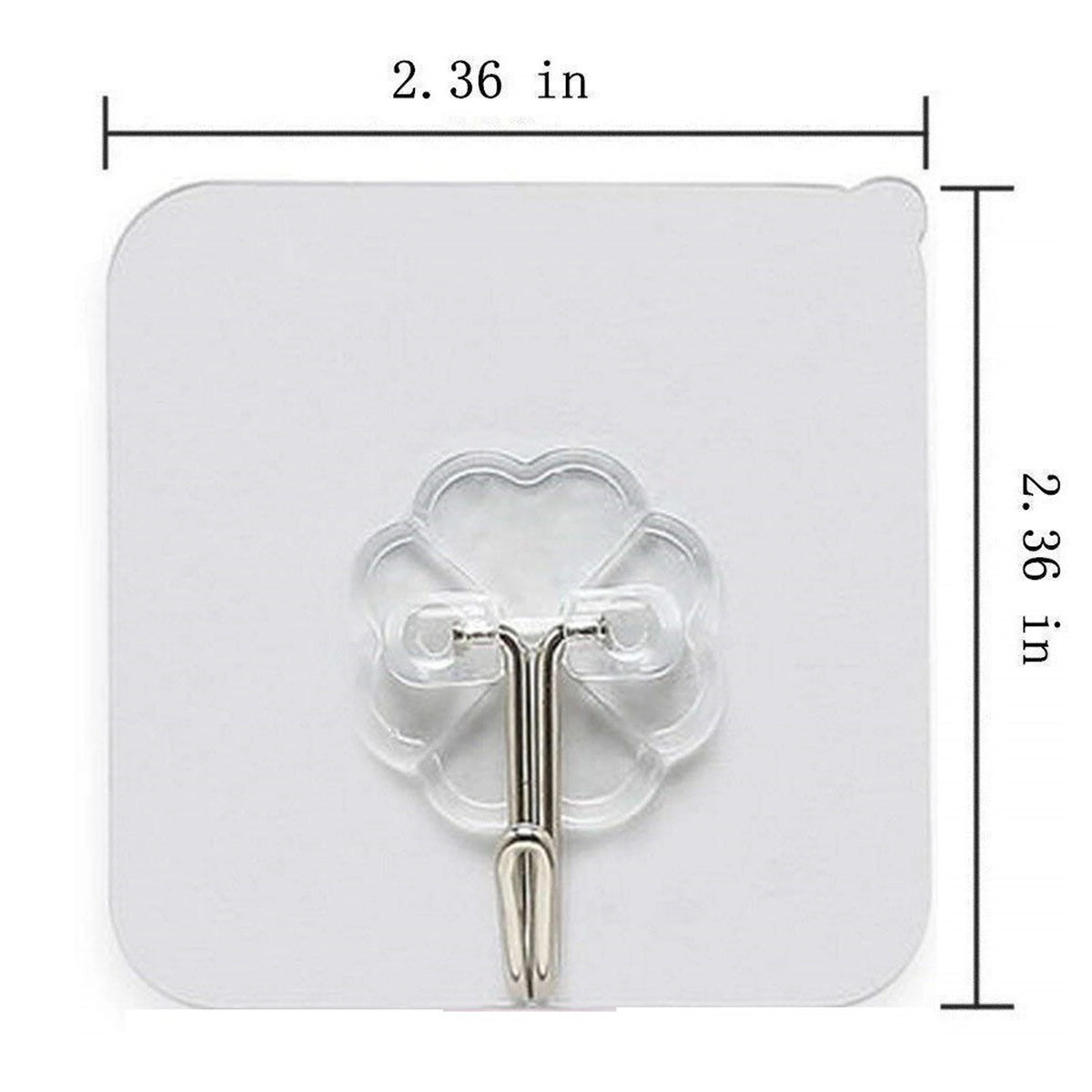 Adhesive flower wall hook size guide