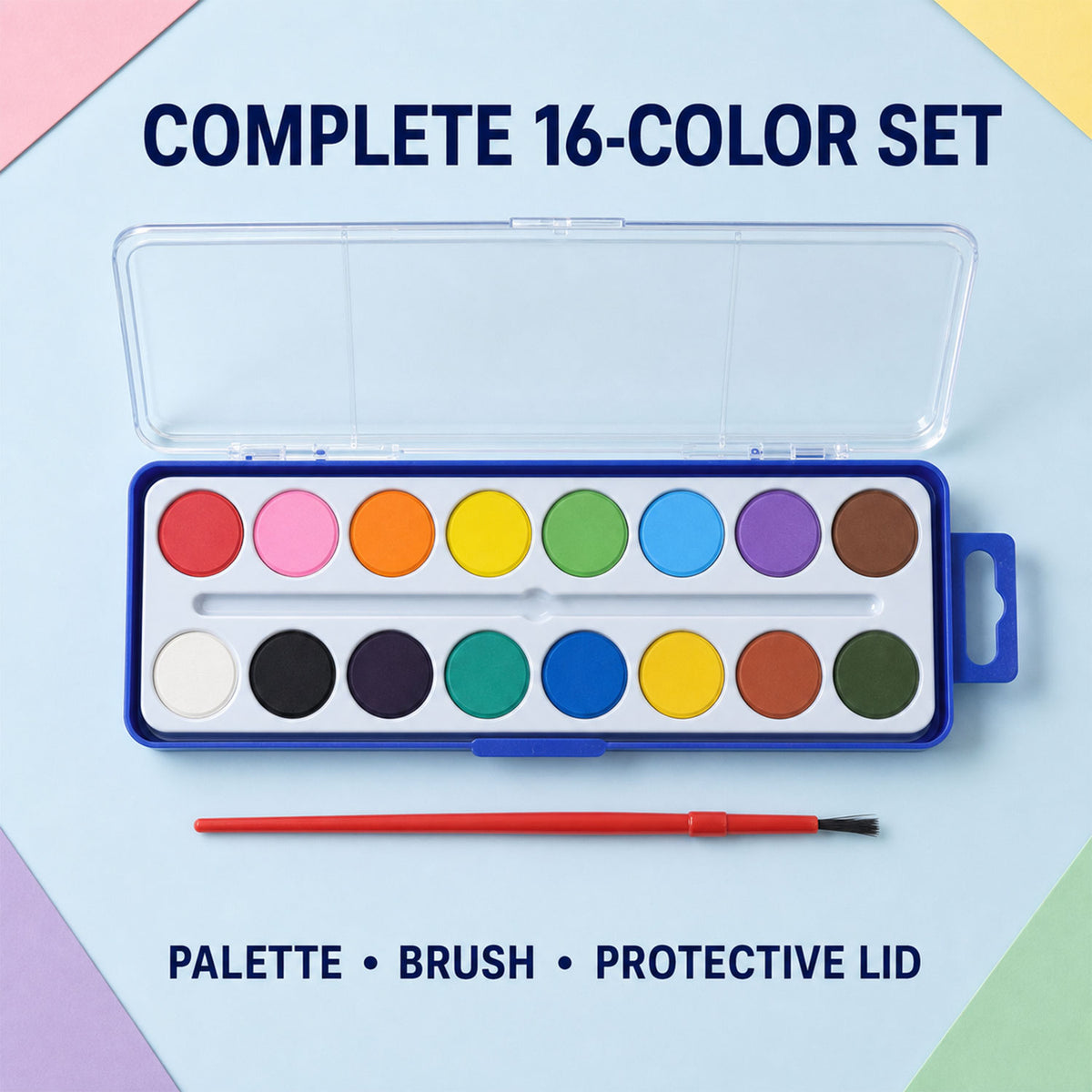Watercolor set components view