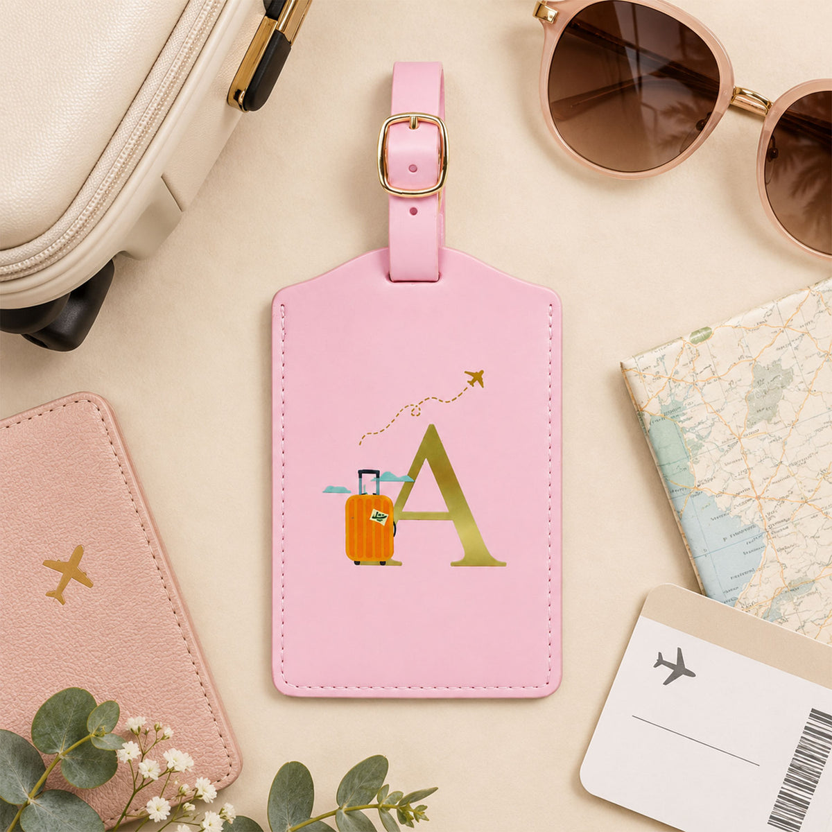 PU leather travel luggage tag product image 7