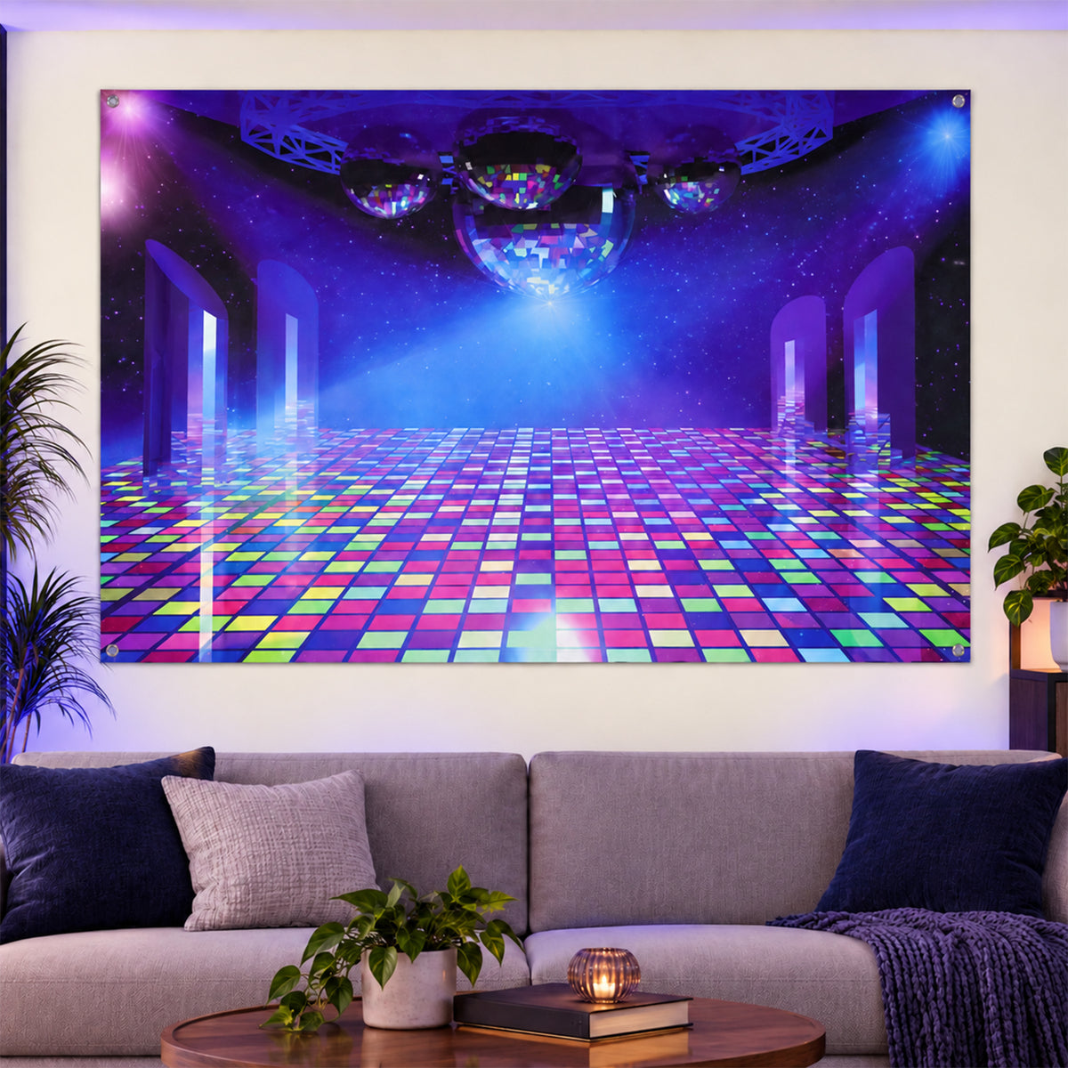Backdrop curtain feature view
