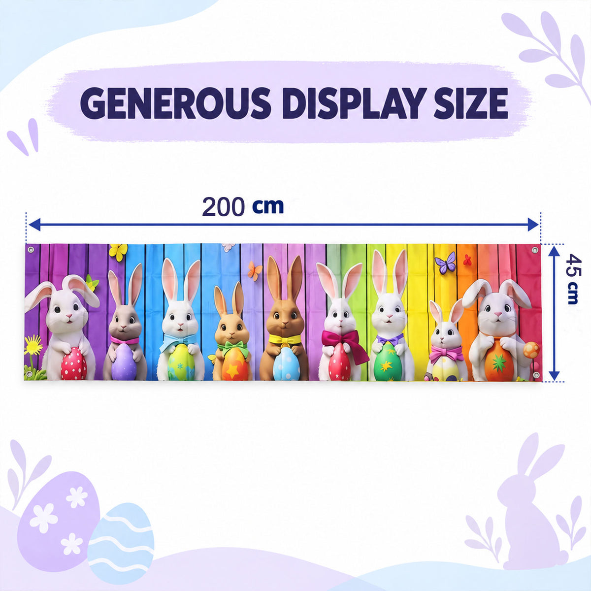 Backdrop banner dimensions 200 by 45 cm
