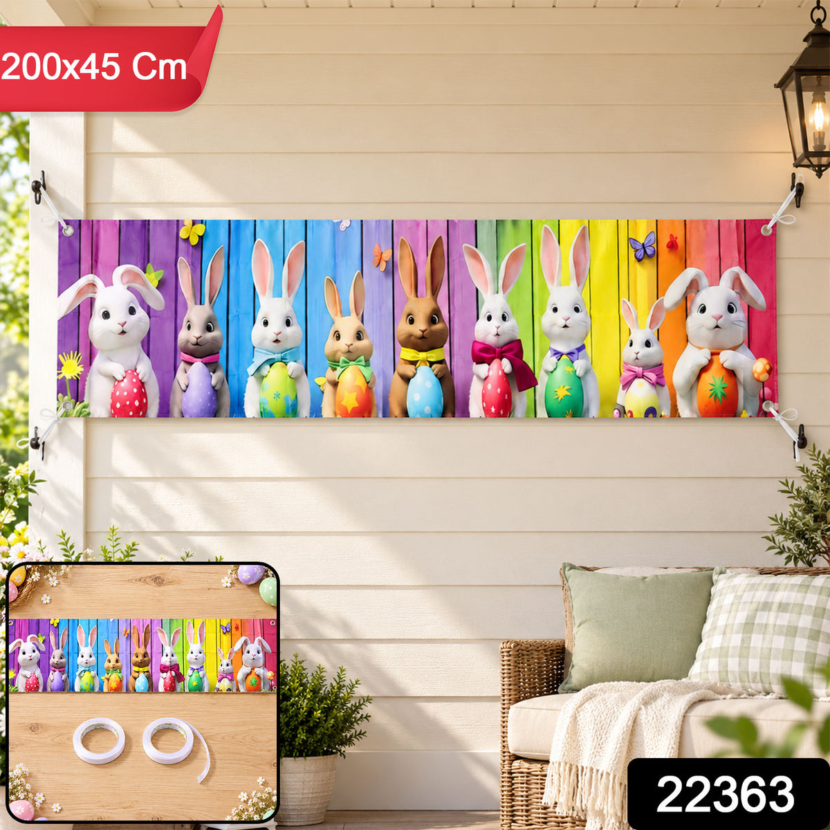 Easter bunny banner with product code 22363