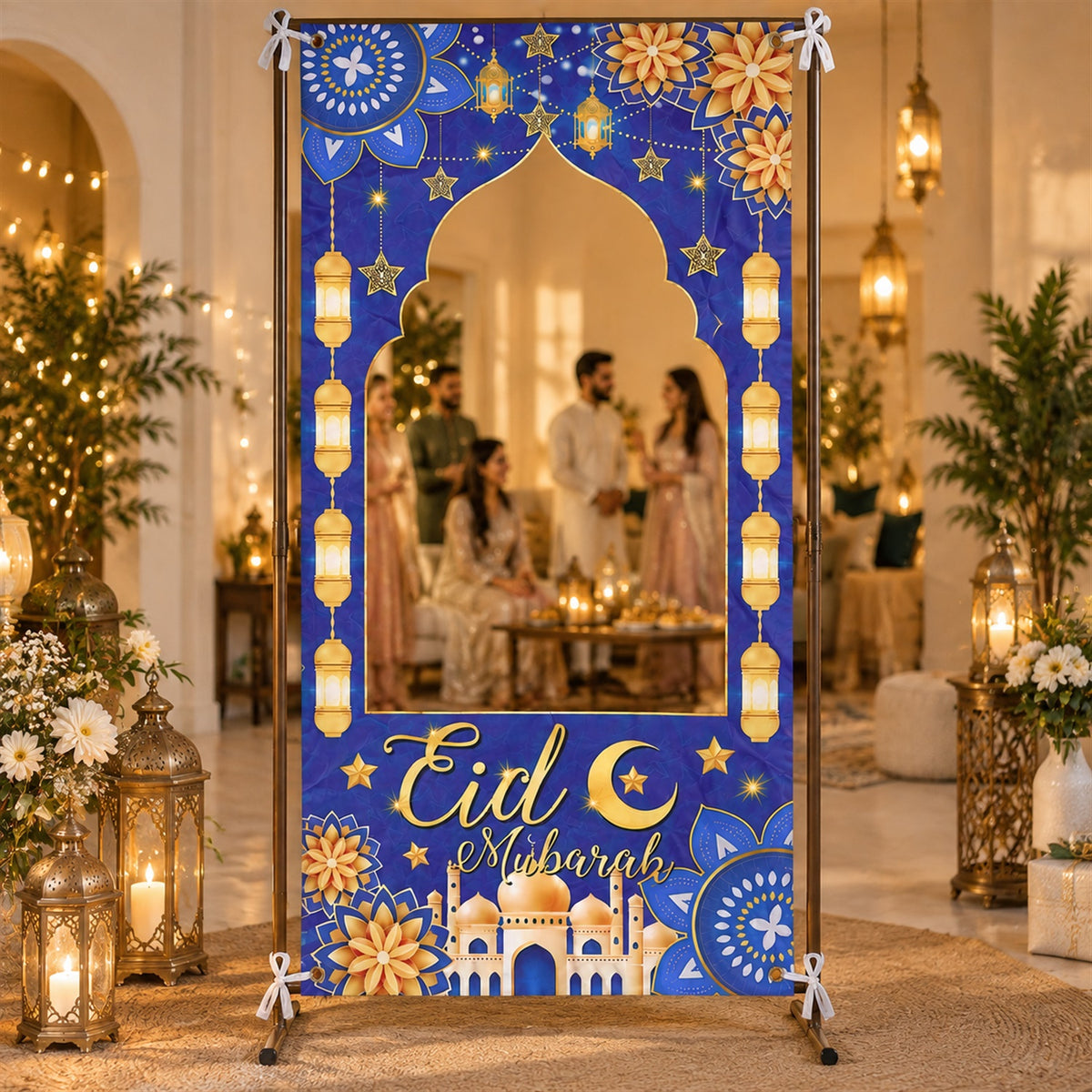 Eid celebration banner used as a photo frame