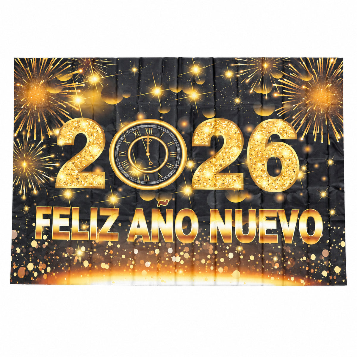 2026 New Year backdrop on white background
