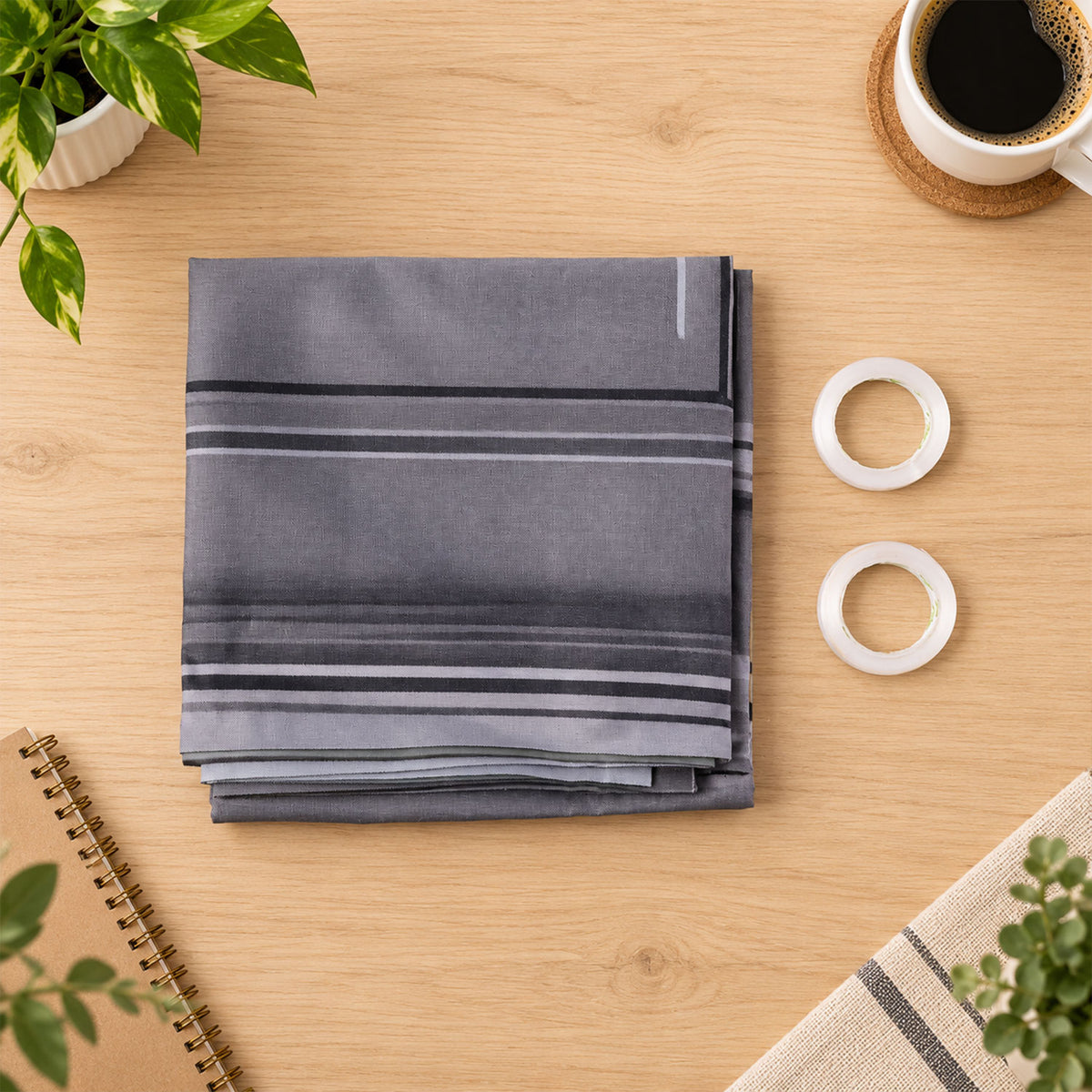 Folded door backdrop with accessory rolls