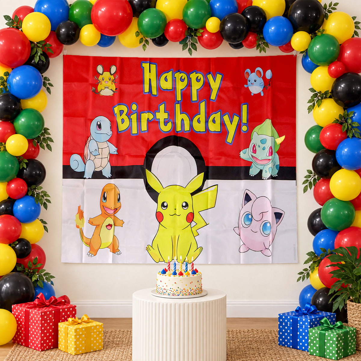 Cartoon character Happy Birthday backdrop - view 04
