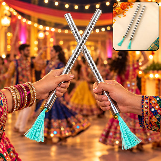 Steel dandiya sticks in festive use