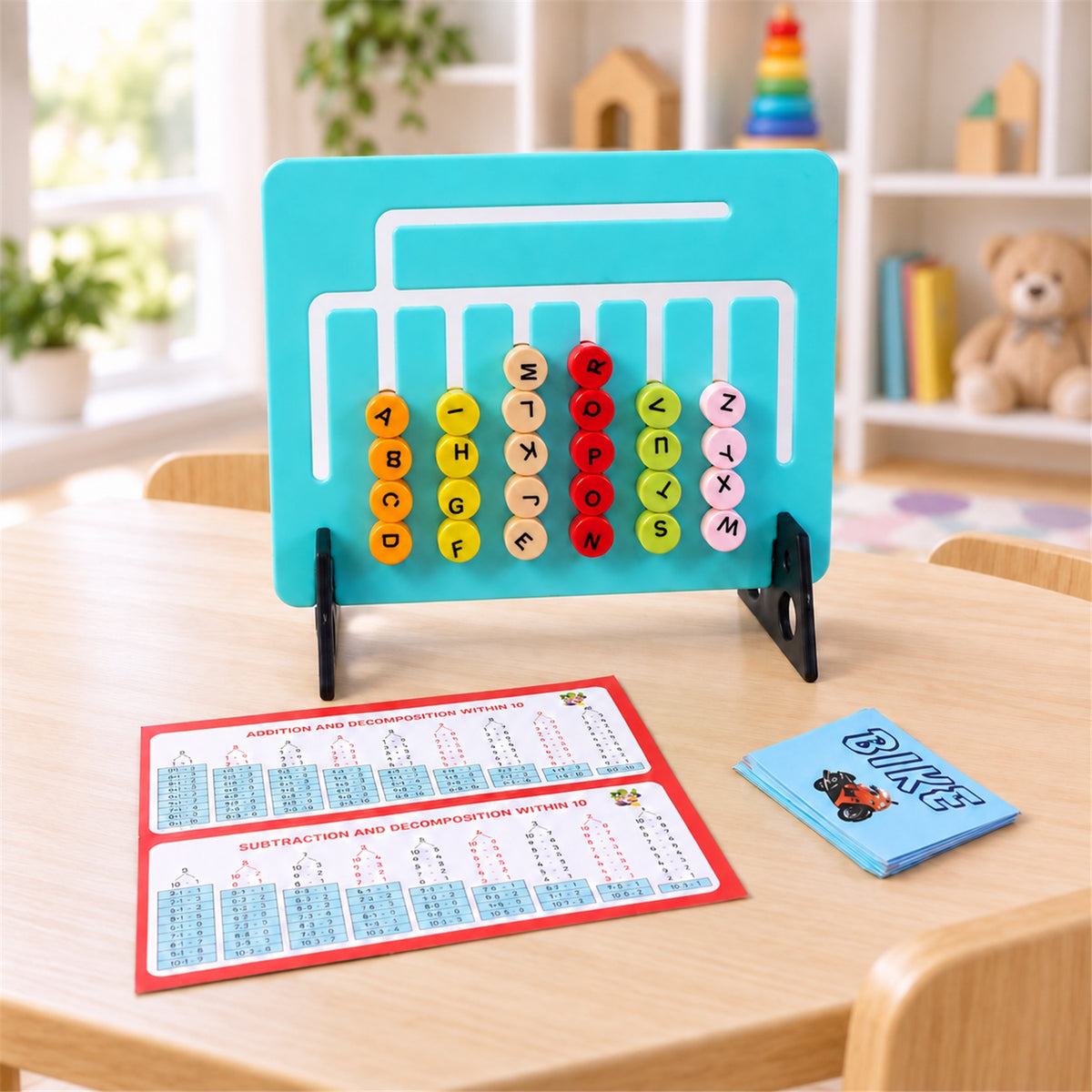 Alphabet board with stand chart and picture cards