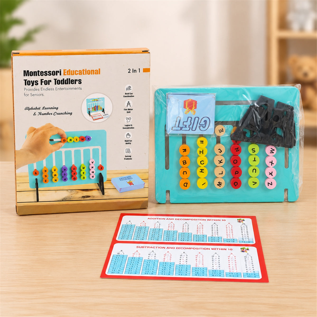 Actual activity board learning accessories and retail box