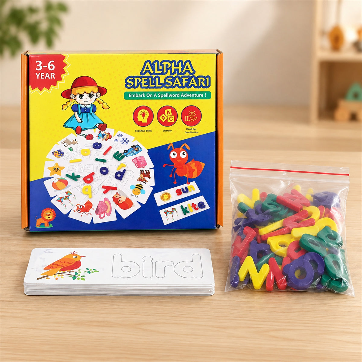 Actual word cards letter pieces and retail box
