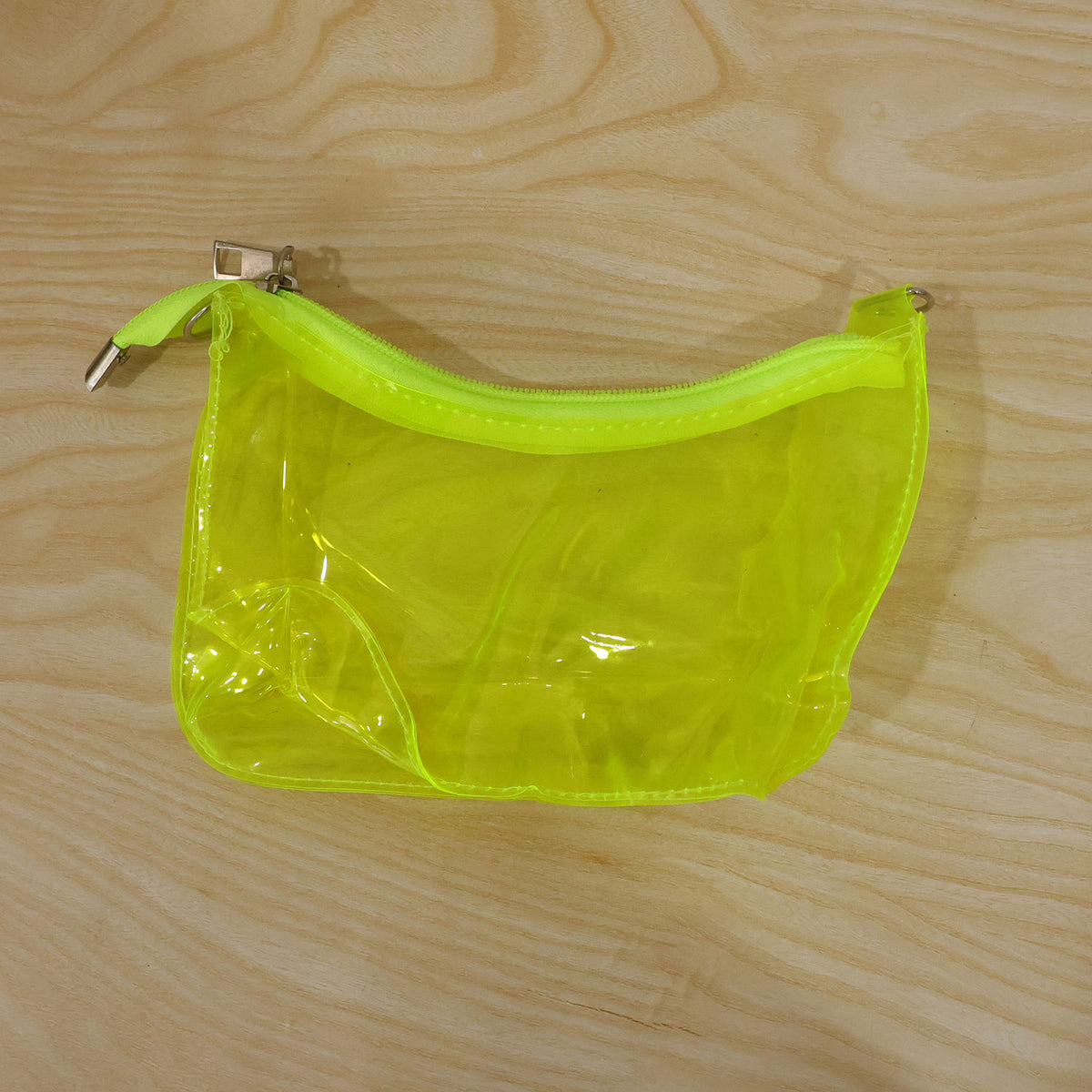 Actual photograph of transparent stationery pouch