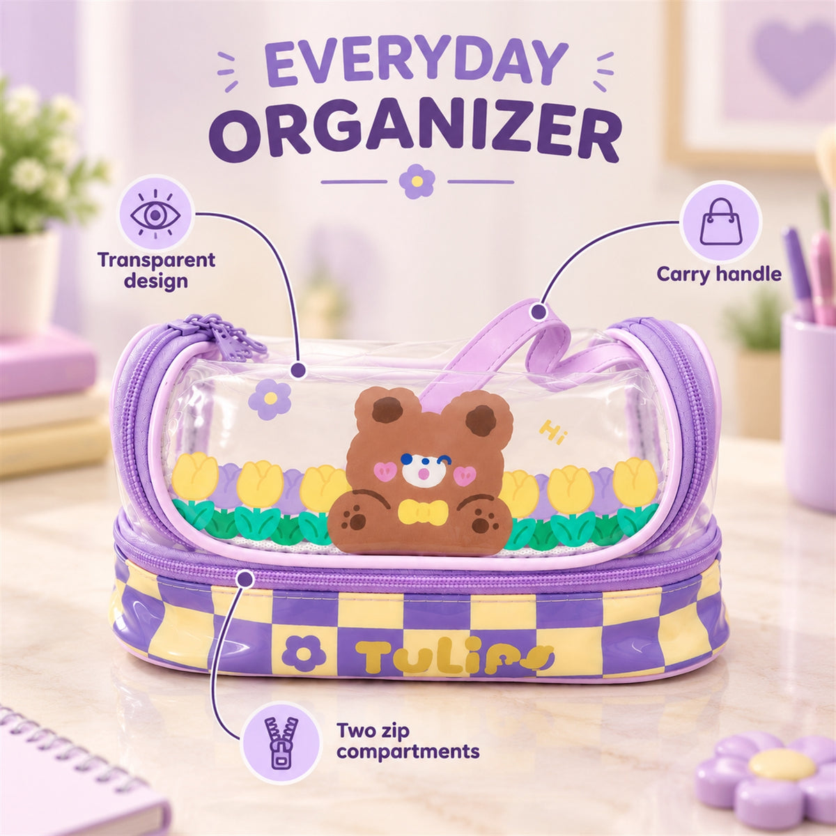 Double layer transparent pouch details - view 5