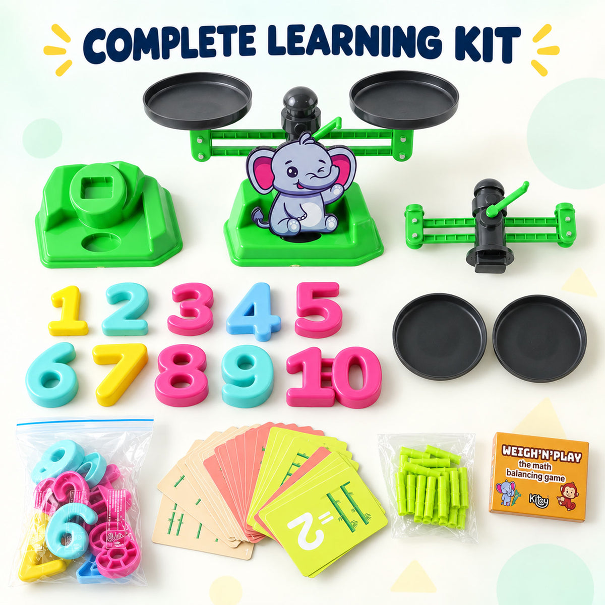 Math balancing game complete components