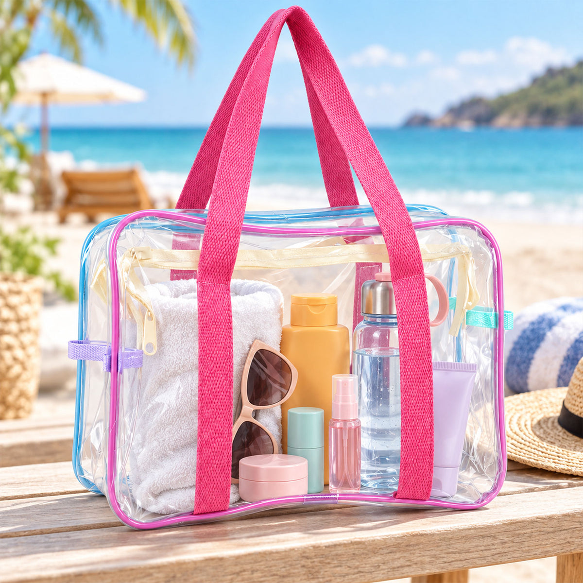 Transparent PVC tote bag details - view 04