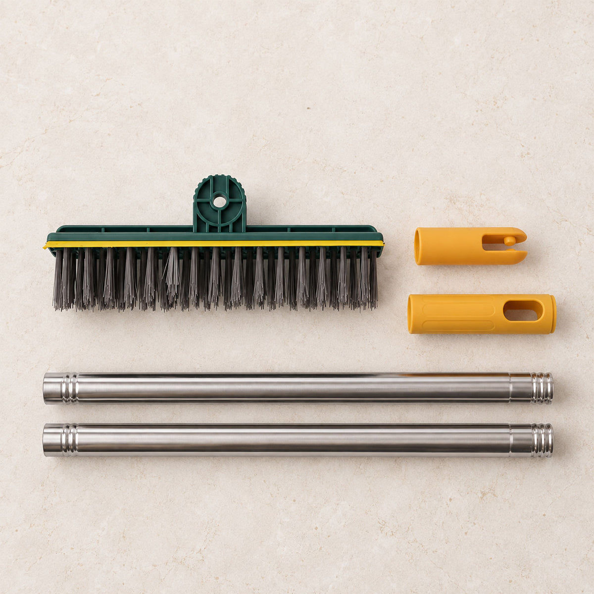 Cleaning brush disassembled components