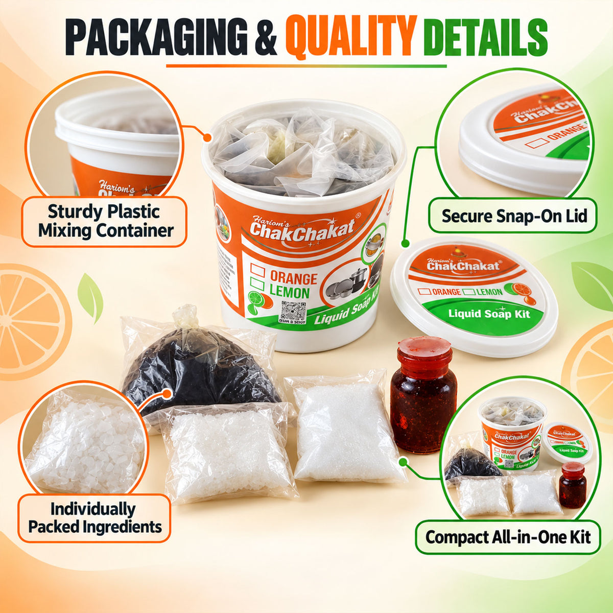 ChakChakat DIY Liquid Soap Making Kit with Mixing Tub and Ingredient Packs