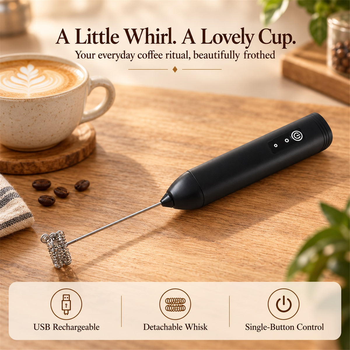 Detachable Whisk Frother
