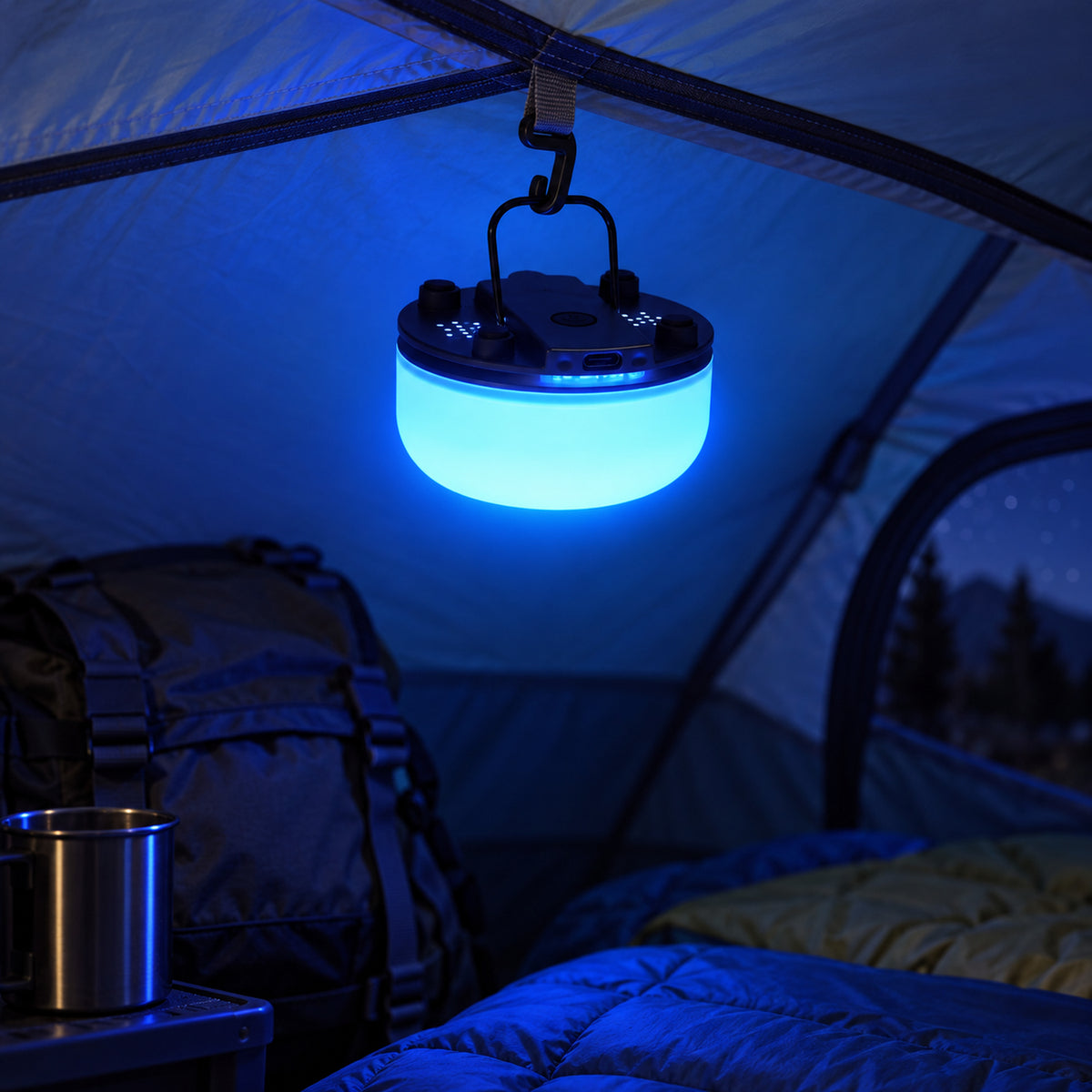 Seven colour LED night light with hanging handle 4
