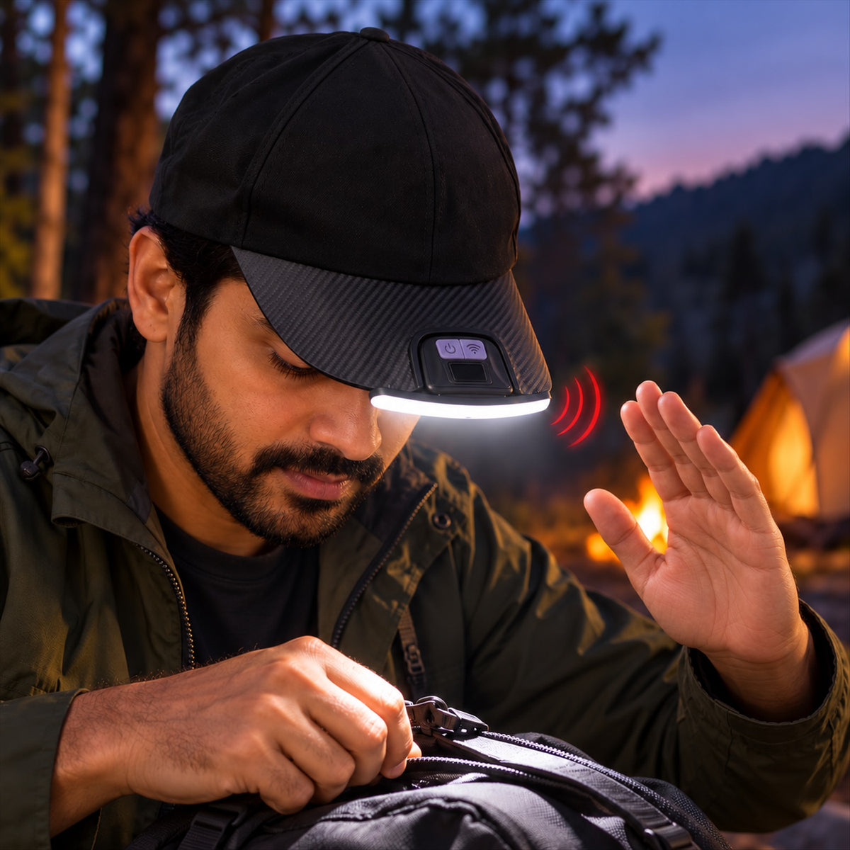Black Illuminated Cap