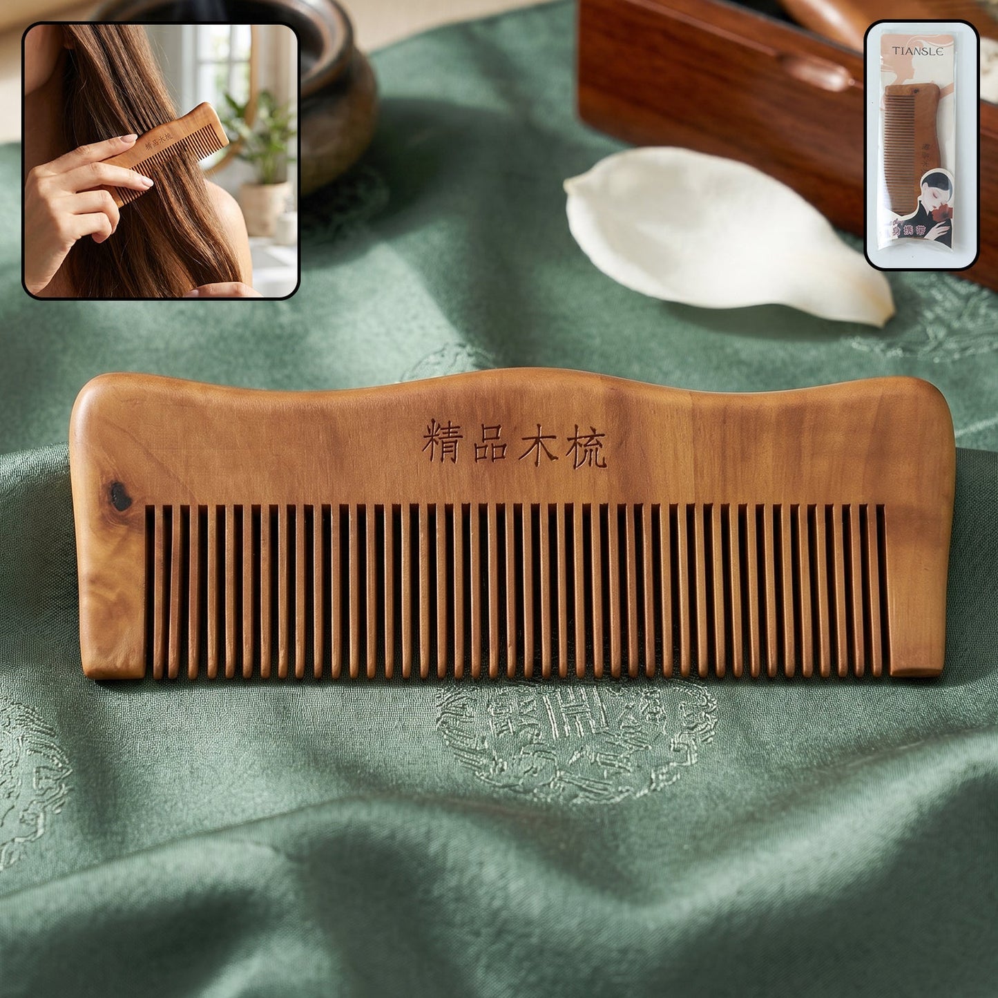 22881 wooden hair comb product