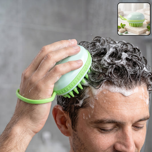 Silicone scalp massage shampoo brush for hair washing