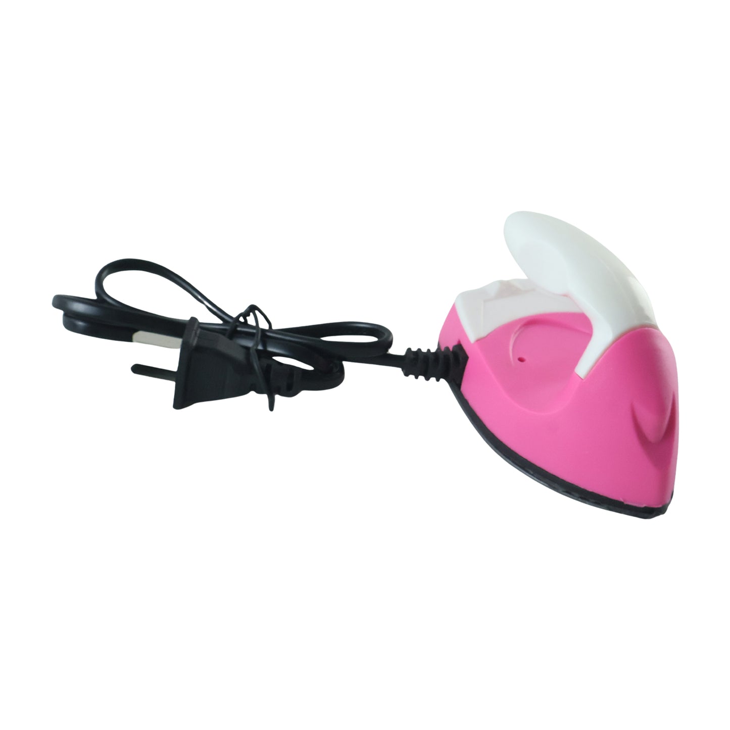 Portable electric mini iron on white background