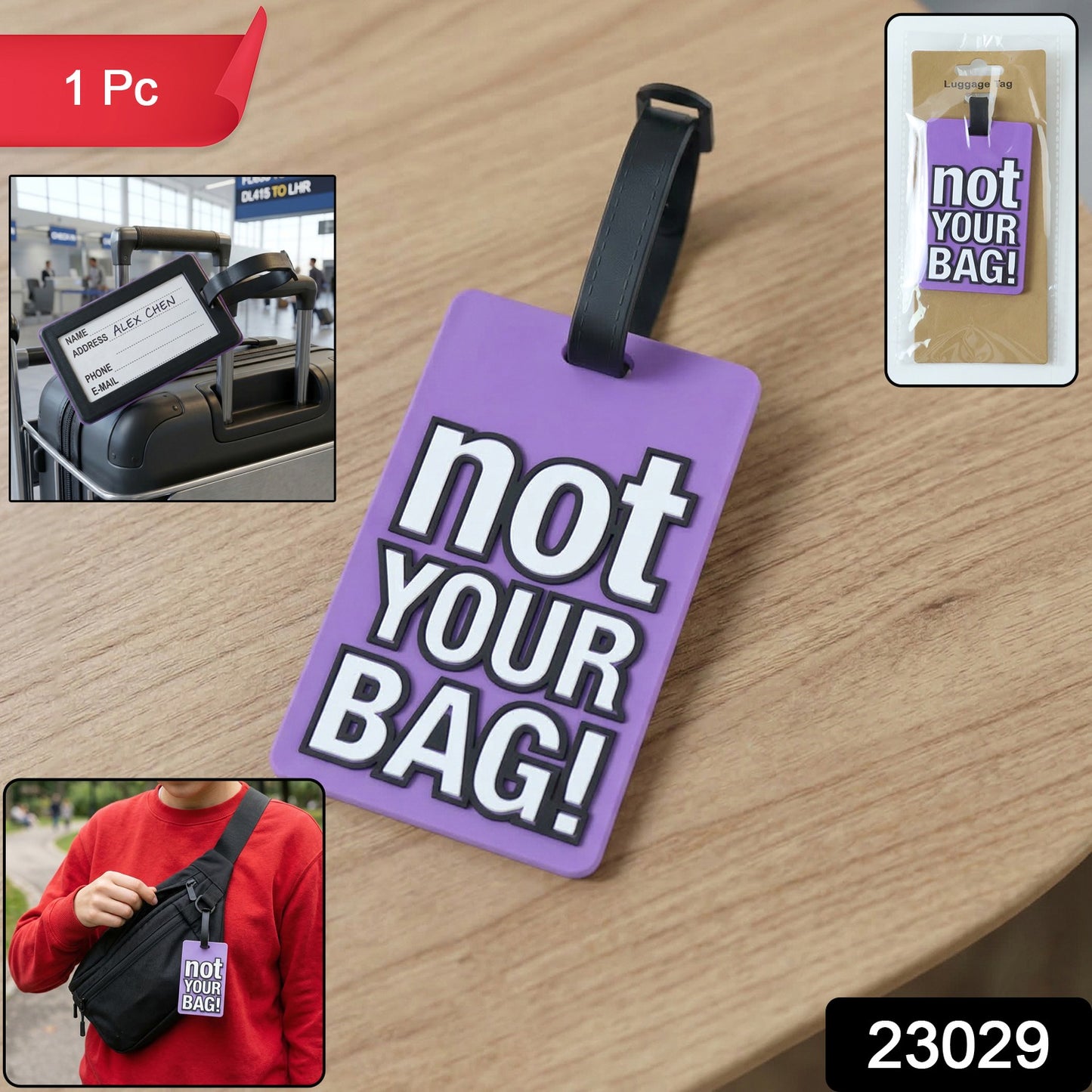 funny travel bag tag
