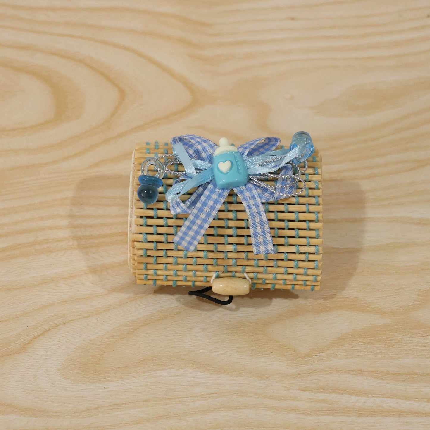 Mini Bamboo Empty Gift Box Decorative Candy Chocolate Storage Basket (1 Pc)