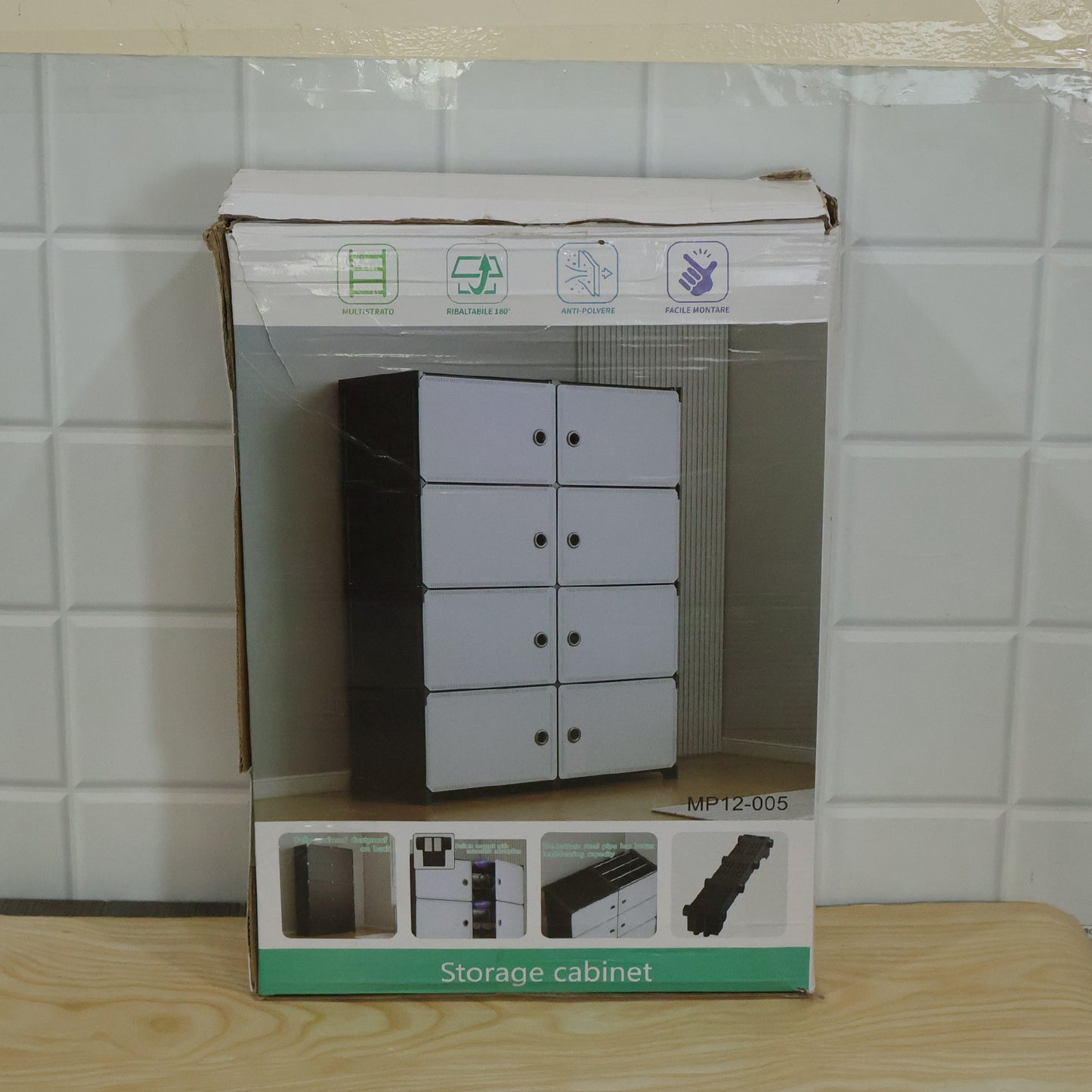 Multi compartment storage cabinet live color box photo