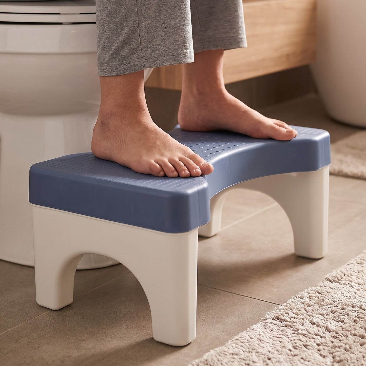 Plastic toilet squat stool view 7