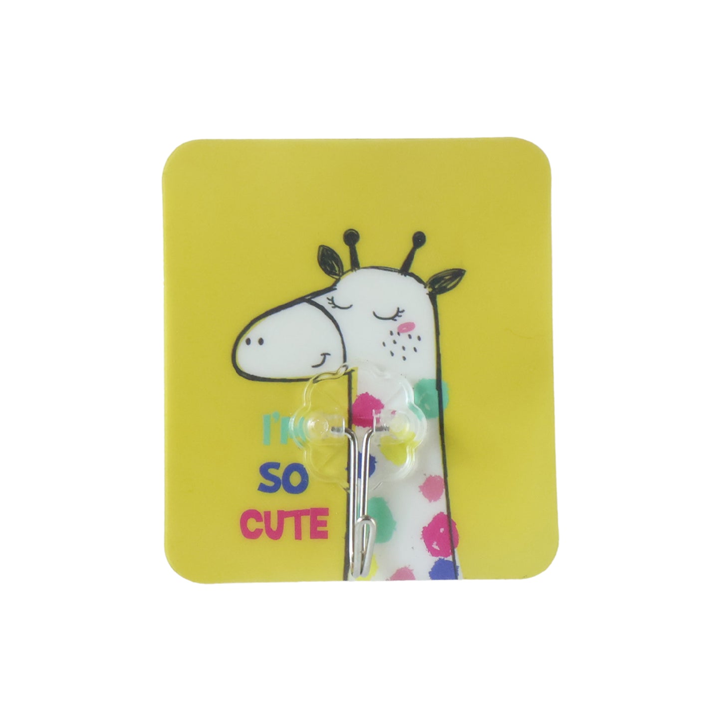 Cartoon self adhesive wall hook white background