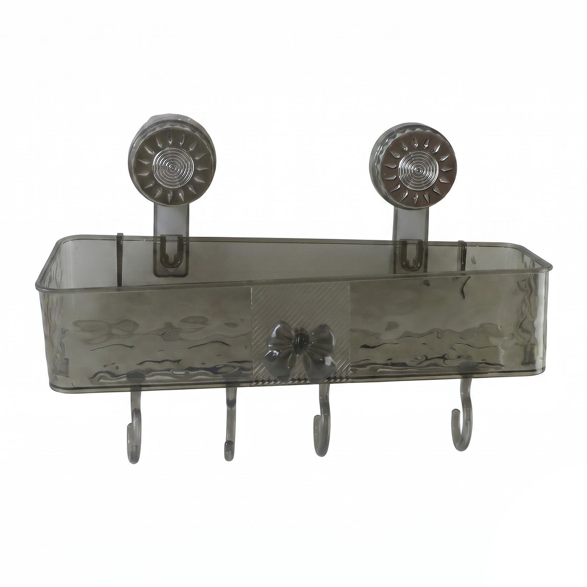 Wall mounted bathroom shelf on white background