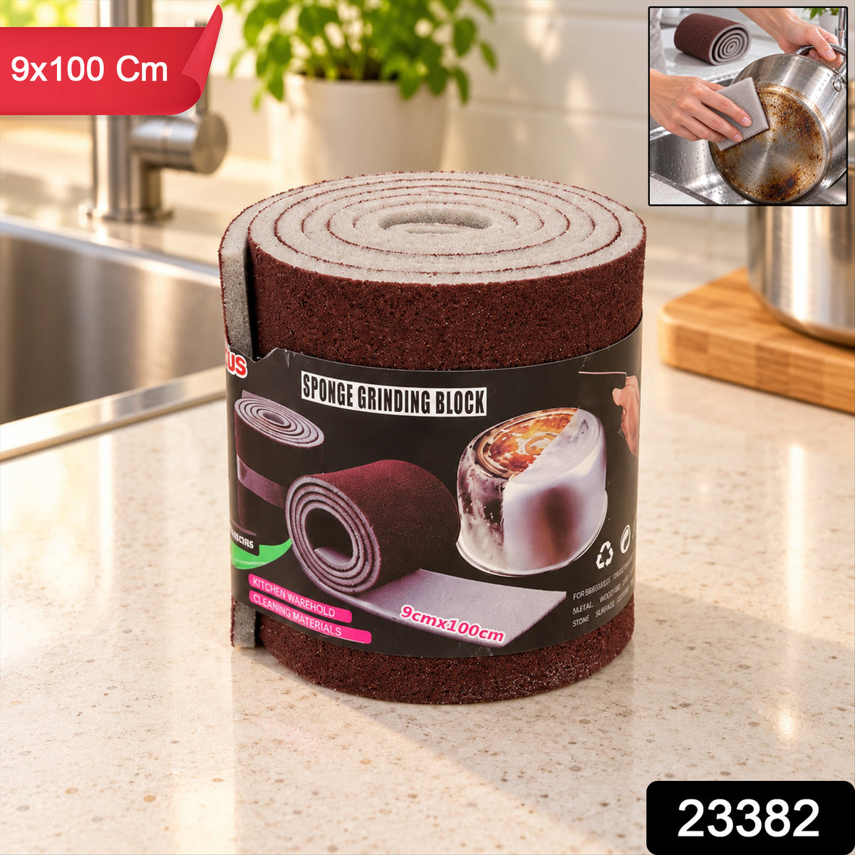 Abrasive sponge cleaning roll cut to size 9 x 100 Cm 23382.jpg