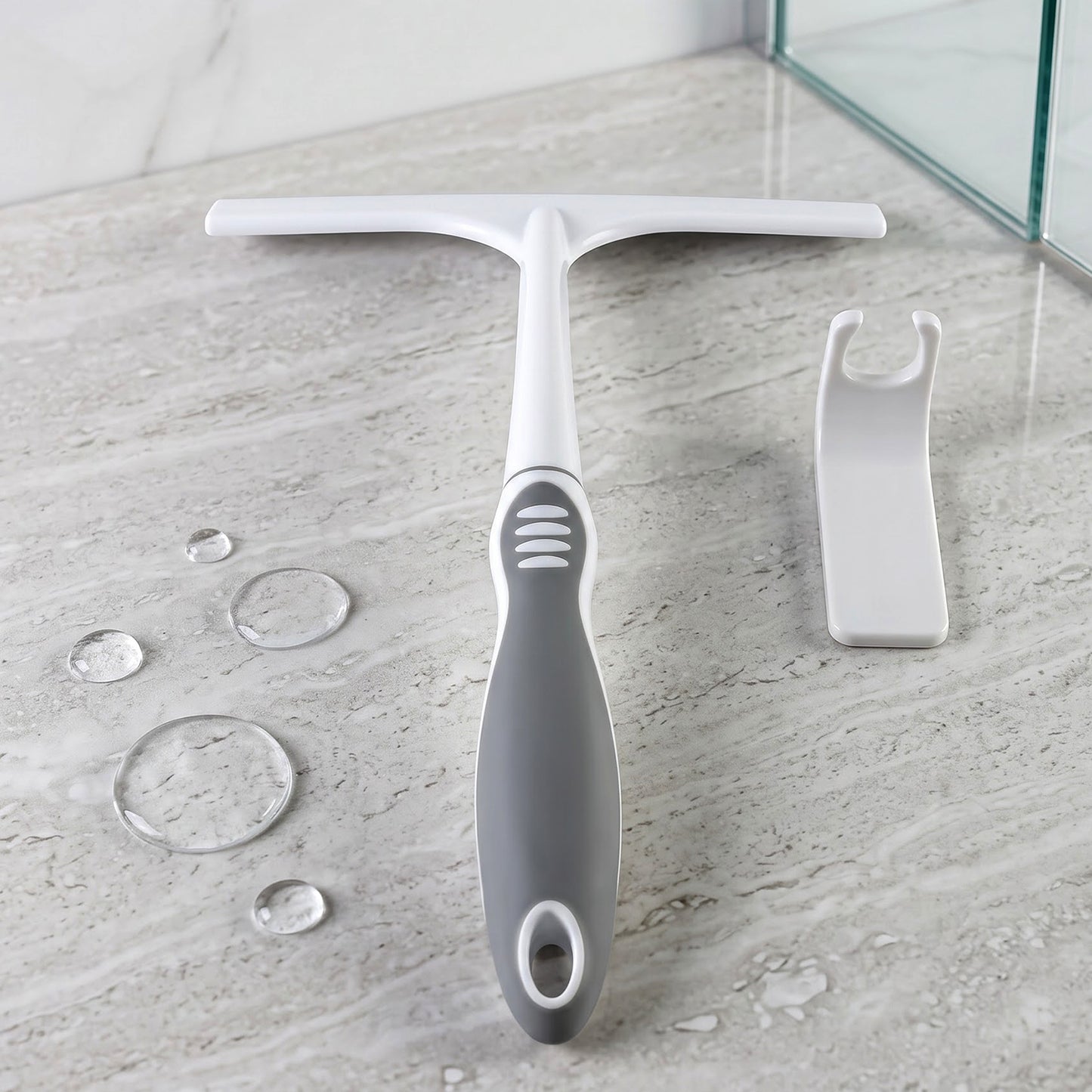 Glass wiper with hanging holder