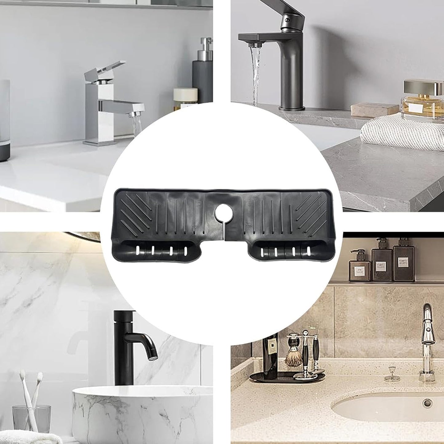 Multipurpose faucet splash guard mat usage