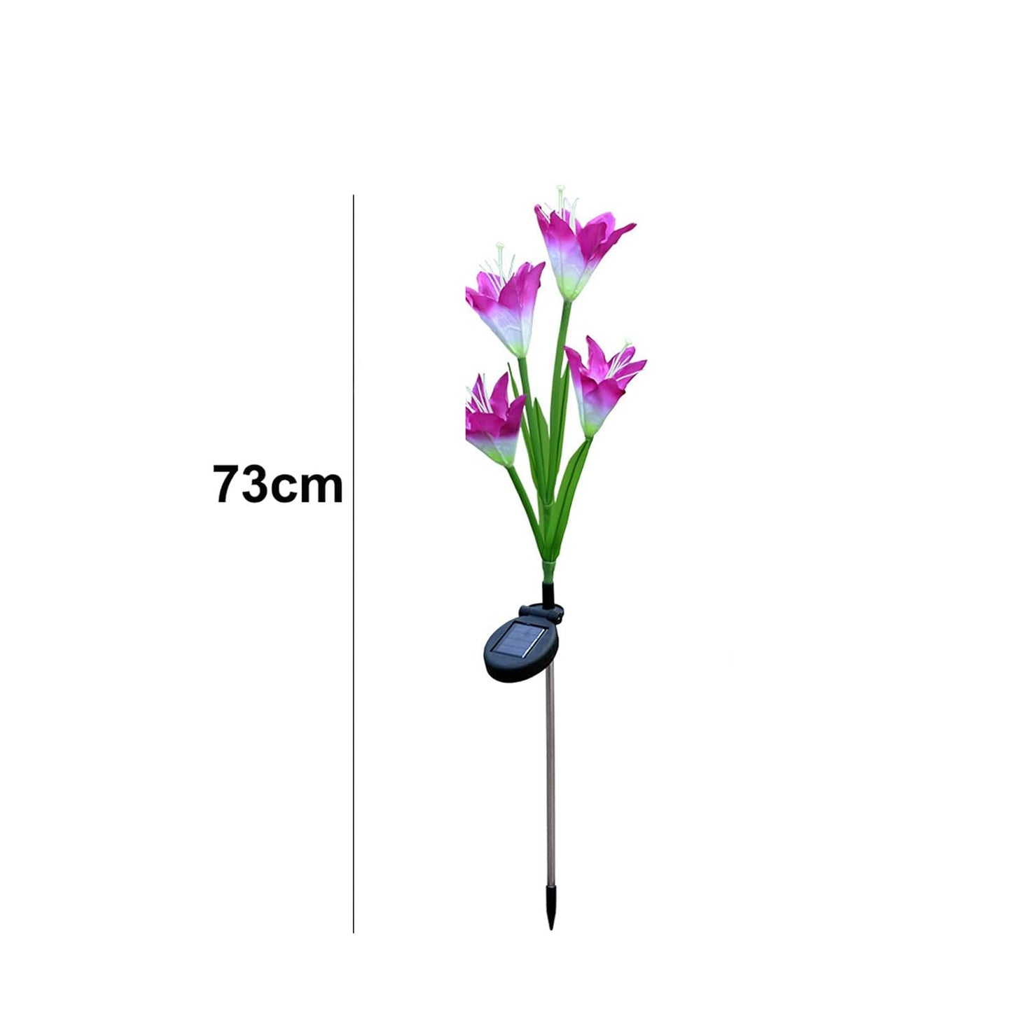 Solar flower stake light size guide