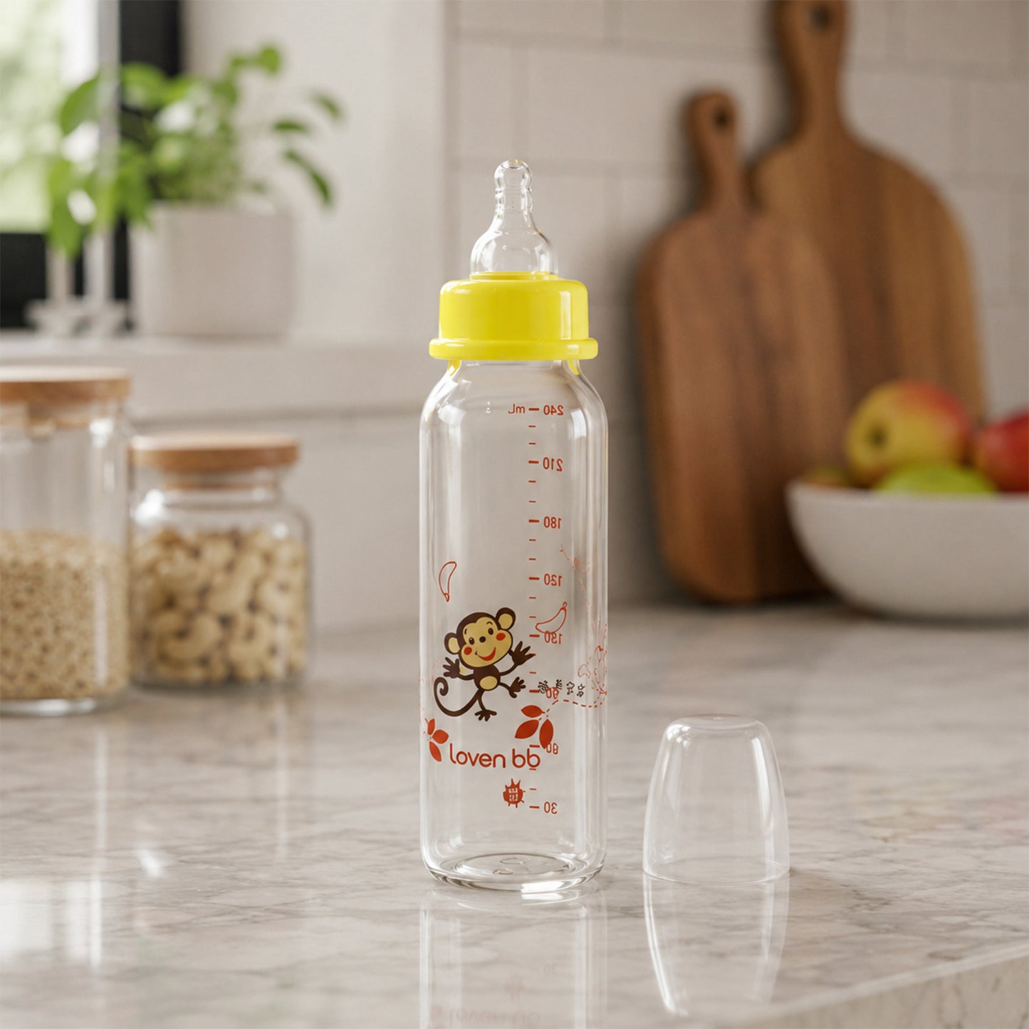 Baby feeding bottle product display