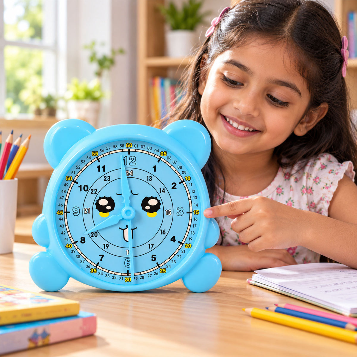 Kids learning clock with movable hands - main photo