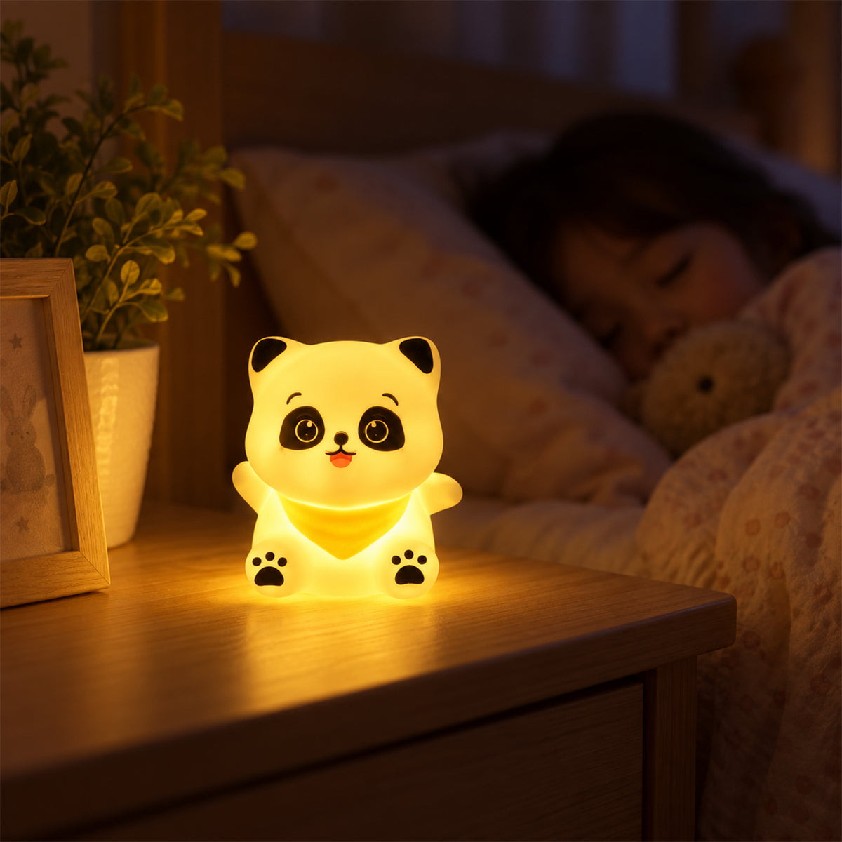 Panda scarf lamp feature view