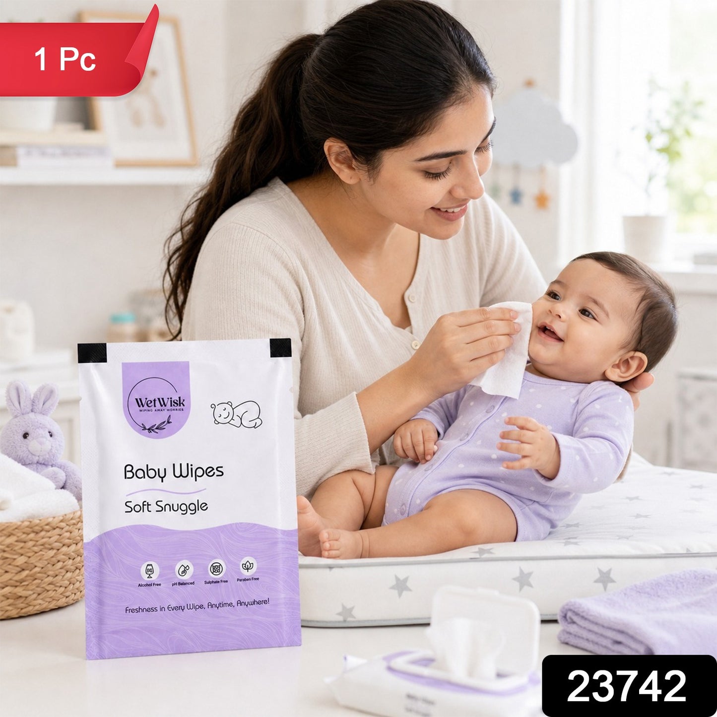 Soft snuggles baby wipes pack