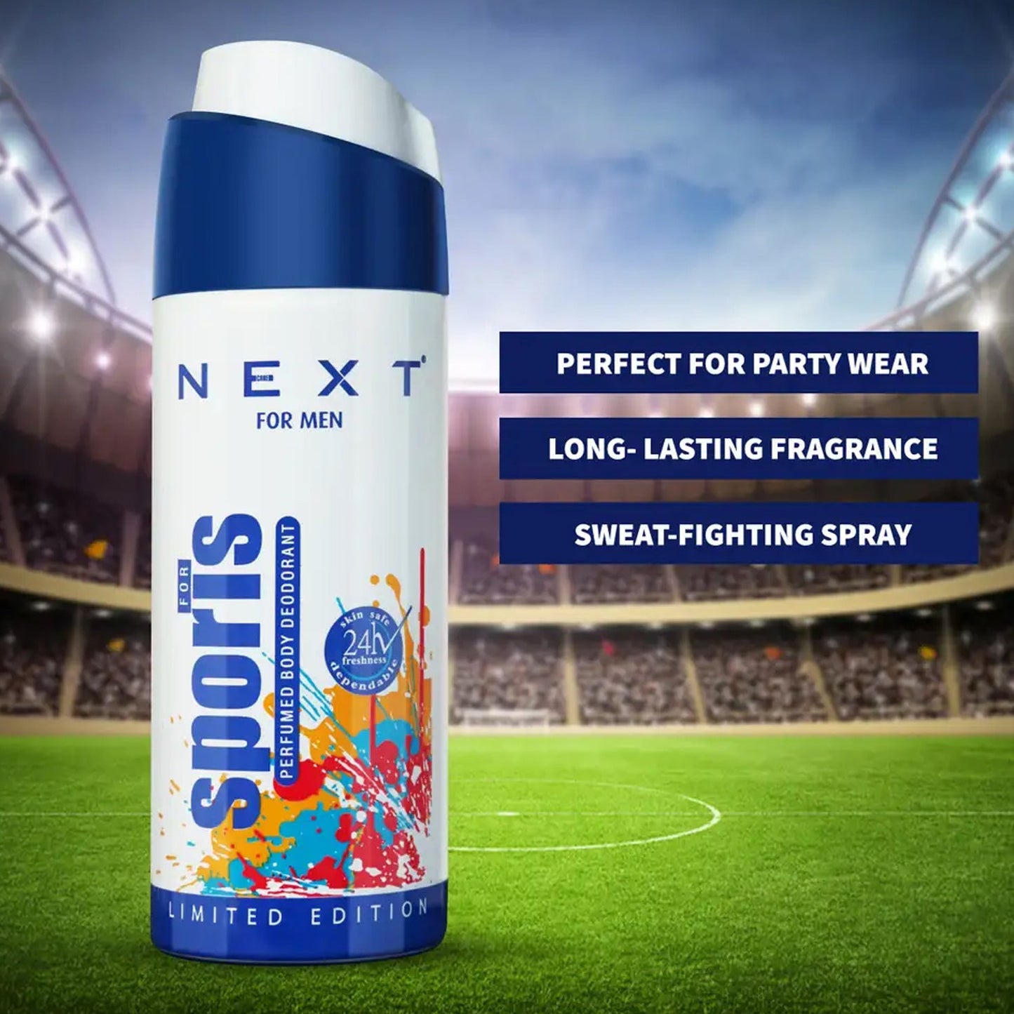 Nex Sport Body Spray multiple cans arrangement