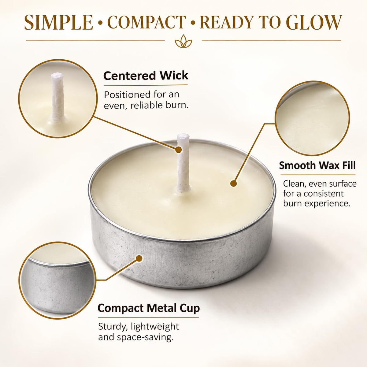 Decorative wax tea light candles 05