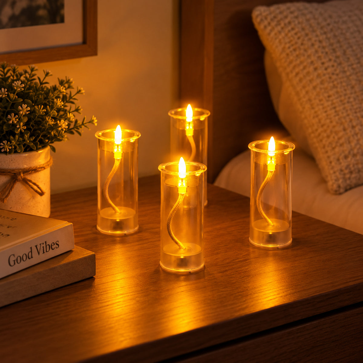 Flameless LED plastic swing candle 03