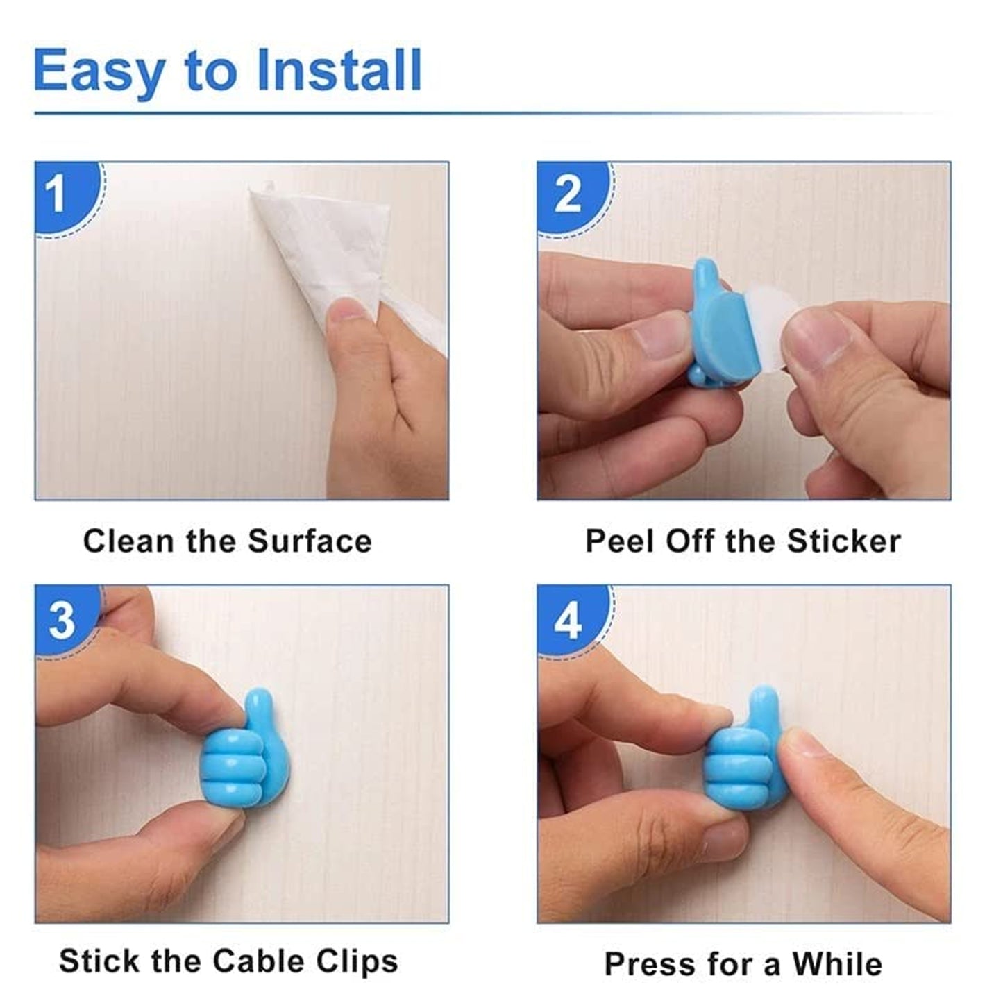 Self adhesive cable clip installation guide