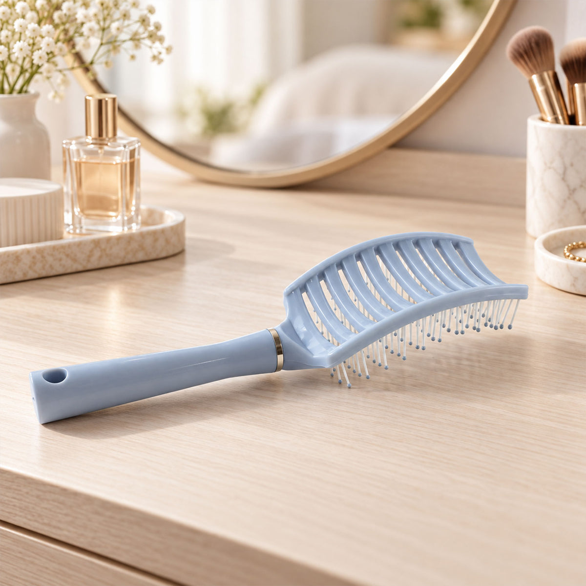 Plastic curved vented hair brush product image 4